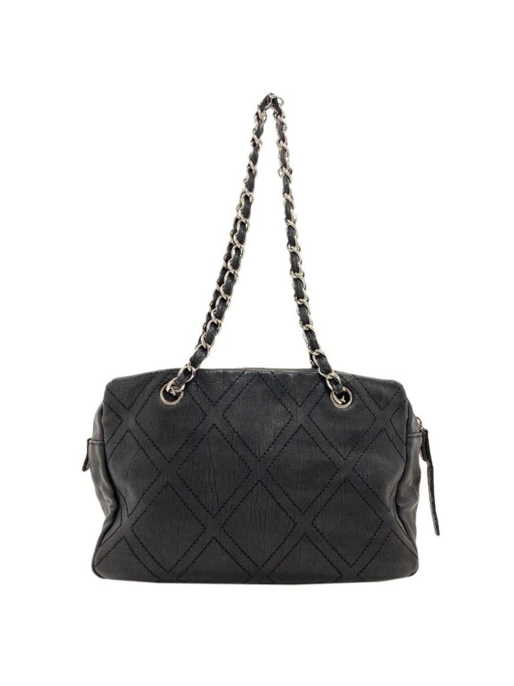 Chanel Diamond Stitch Silver Tote Calf - Picture 2 of 15